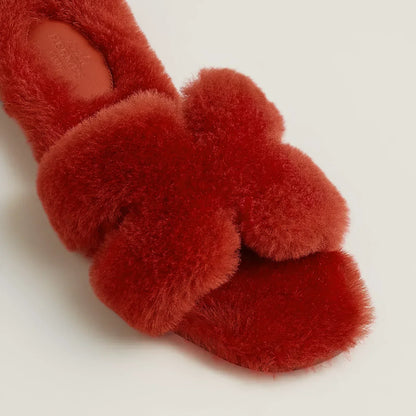 Hermès Sandales Oran - Rouge Turin
