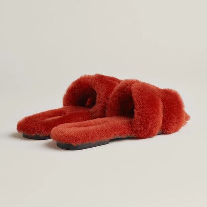 Hermès Sandales Oran - Rouge Turin
