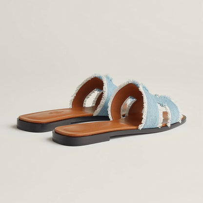 Hermès Sandales Oran - Bleu clair