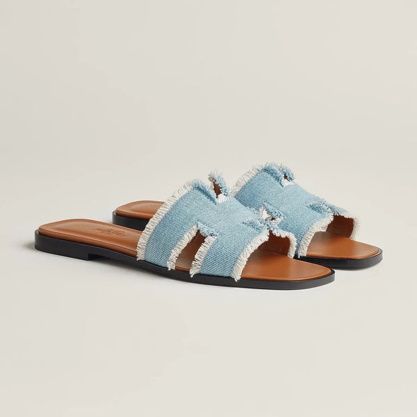 Hermès Sandales Oran - Bleu clair